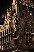 Myanmar - Mandalay, Shwe In Bin Kyaung a wonderful example of the Burmese unique teak architecture and wood-carving art. 